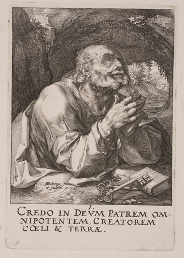 St Peter, from Christ, the Apostles and St Paul with the Creed