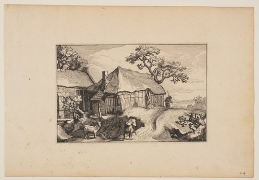 Path Along a Barn, from Landscapes (Verscheyden aerdige Lanthuysen...)