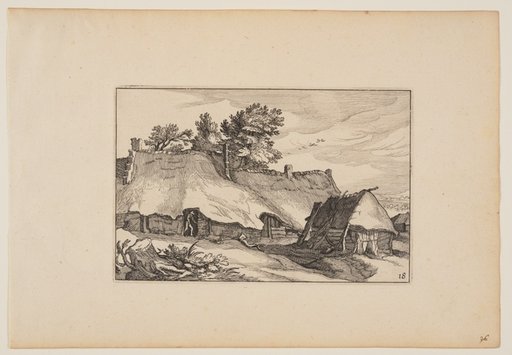A Farm, Man in the Doorway, from Landscapes (Verscheyden aerdige Lanthuysen...)
