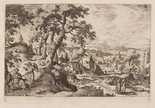 Plate 3, from Landscapes with Scenes from the Old and New Testament and Ovid’s Metamorphoses