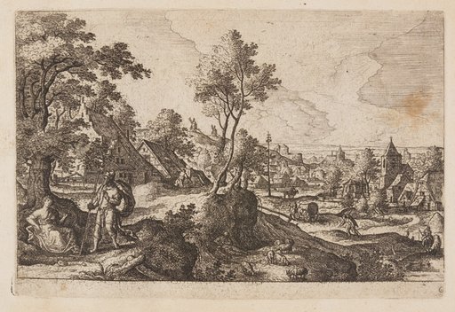 Plate 6, from Landscapes with Scenes from the Old and New Testament and Ovid’s Metamorphoses