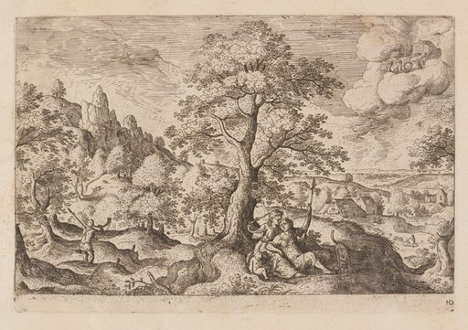 Plate 10, from Landscapes with Scenes from the Old and New Testament and Ovid’s Metamorphoses