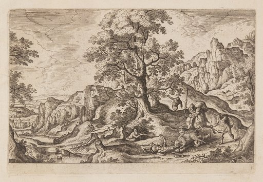 Plate 11, from Landscapes with Scenes from the Old and New Testament and Ovid’s Metamorphoses
