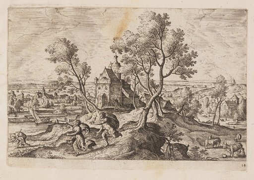 Plate 14, from Landscapes with Scenes from the Old and New Testament and Ovid’s Metamorphoses