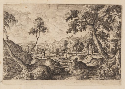 Plate 15, from Landscapes with Scenes from the Old and New Testament and Ovid’s Metamorphoses