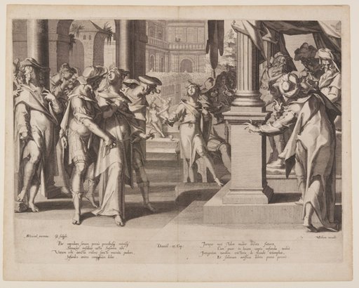 Susanna Before Daniel, plate 3 from Thrones of Justice (Thronus Iustitiae)