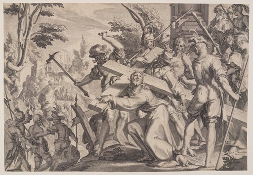 Christ Carrying the Cross, plate 4 from Thrones of Justice (Thronus Iustitiae)