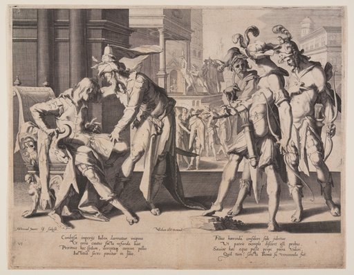 Cambyses Commanding Flaying, plate 6 from Thrones of Justice (Thronus Iustitiae)