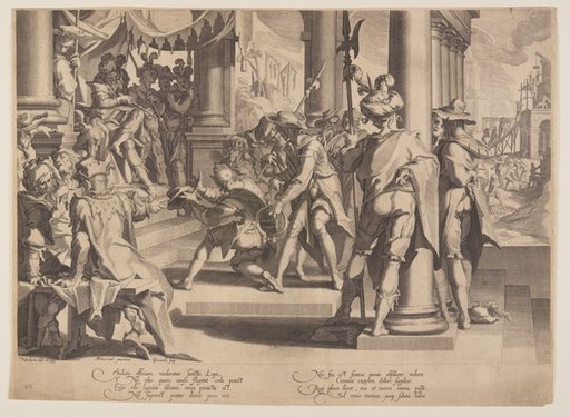 Allegory of Justice, Sanctity of Law, plate 12 from Thrones of Justice (Thronus Iustitiae)