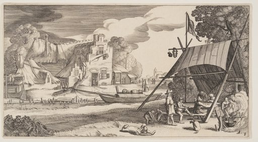 Tent with Country People, from Landscapes (Playsante Lantschappen)