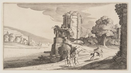 Round Tower on a River, from Landscapes (Playsante Lantschappen)