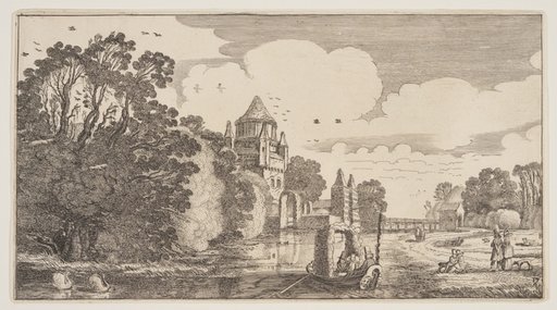 The ‘Kleine Houtpoort’ at Haarlem, from Landscapes (Playsante Lantschappen)