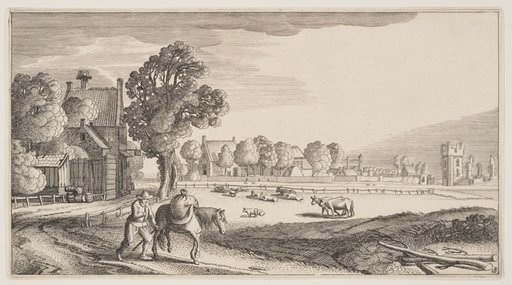 Roads along a Pasture, from Landscapes (Playsante Lantschappen)
