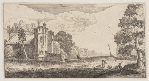 Country House with Two Hexagonal Towers, from Landscapes (Playsante Lantschappen)