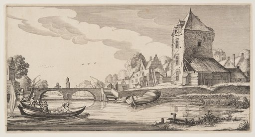 Village on a River, from Landscapes (Playsante Lantschappen)