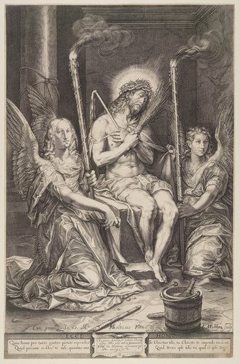 Christ on the Cold Stone with Two Angels