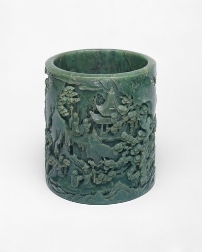 Brushpot Depicting a Daoist Paradise