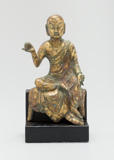 Dicang (Khsitigarbha), or "He Who Encompasses the Earth," Seated and Holding a Wish-Bearing Jewel (Cintamani)
