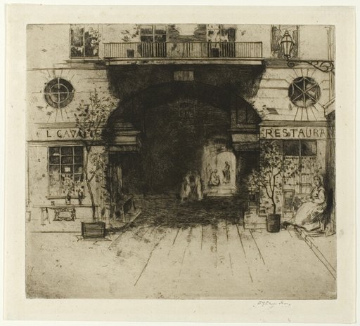 Restaurant Cavalier, plate five from the Paris Set