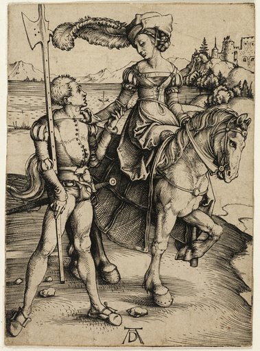 Lady on Horseback and Landsknecht