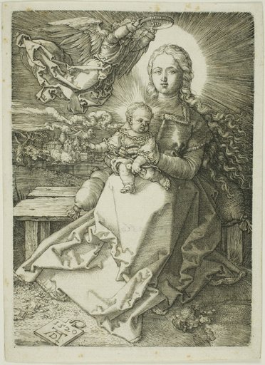 Madonna Crowned by One Angel