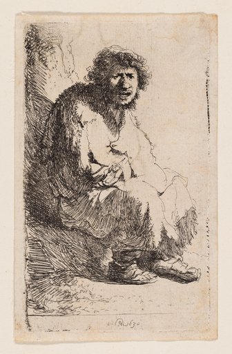 Beggar Seated on a Bank