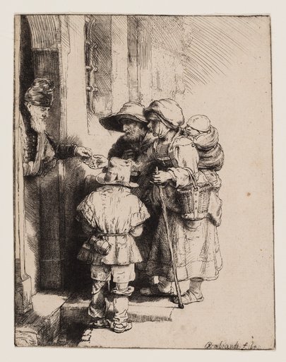 Beggars Receiving Alms at the Door of a House