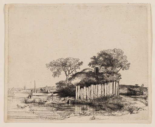 A Cottage with White Paling