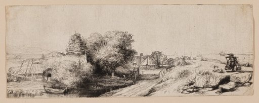 View of the Diemerdijk with a Milkman and Cottages