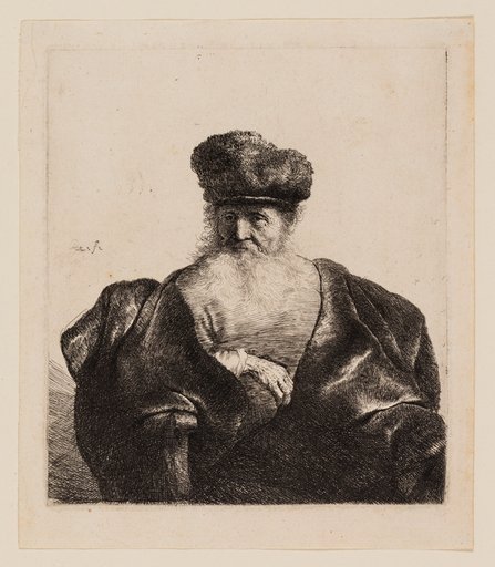 Old Man with Beard, Fur Cap, and Velvet Cloak