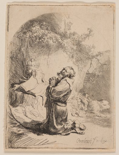 St. Jerome Praying: Arched
