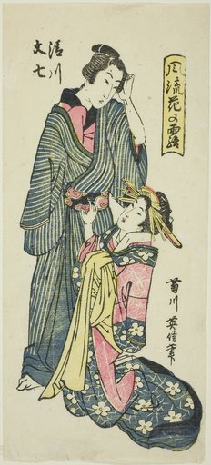 Kiyokawa and Bunshichi, from the series "Elegant Dew of Flowers (Furyu hana no tsuyu)"