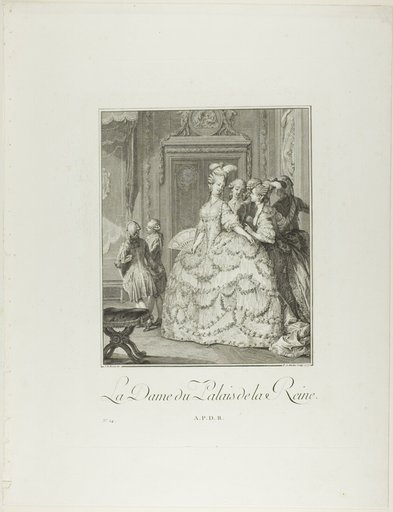 The Queen's Lady-in-Waiting, from Monument du Costume Physique et Moral de la fin du Dix-huitième siècle
