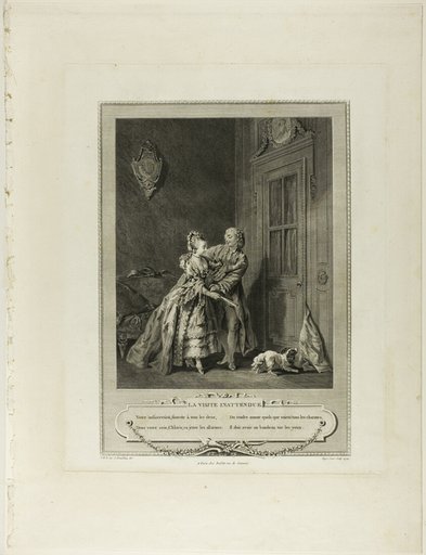 Unexpected Call, from Monument du Costume Physique et Moral de la fin du Dix-huitième siècle