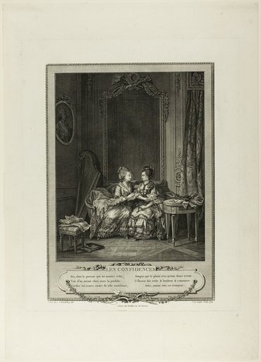 Confidences, from Monument du Costume Physique et Moral de la fin du Dix-huitième siècle