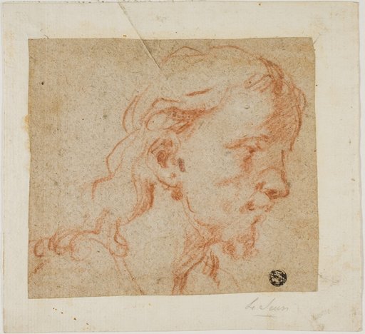 Head of Christ, in Three-Quarter Profile, to Right