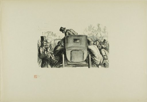 At the Universal Exhibition: The visitor will easily find any means of transportation to return to his hotel