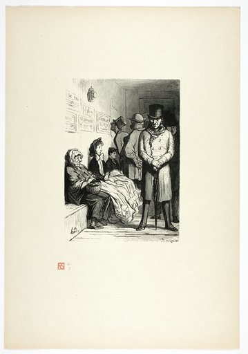 Un bureau d'attente d'omnibus, from Tirage Unique de Trente-Six Bois