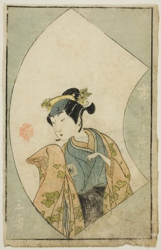 The Actor Ichikawa Kodanji II, from "A Picture Book of Stage Fans (Ehon butai ogi)"