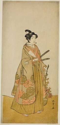 The Actor Ichikawa Monnosuke II as Kichisaburo, Temple Page of Kichijo-ji, in the Play Sono Kyodai Fuji no Sugatami, Performed at the Morita Theater in the Second Month, 1776