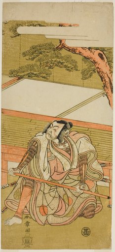 The Actor Ichikawa Ebizo III as Akushichibyoe Kagekiyo (?) in the Play Wada Sakamori Eiga Kagami (?), Performed at the Nakamura Theater (?) in the Third Month, 1773 (?)