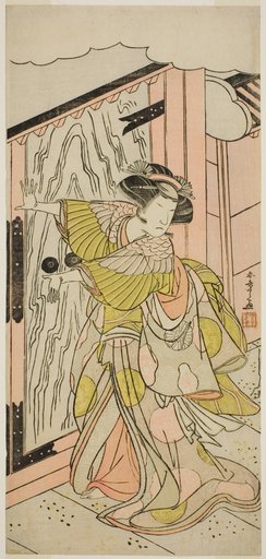 The Actor Nakamura Tomijuro I as Lady Hangaku (Hangaku Gozen) in the Play Wada-gassen Onna Maizuru, Performed at the Nakamura Theater in the Seventh Month, 1777