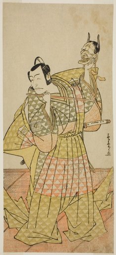 The Actor Ichikawa Danjuro V as Kudo Suketsune in the Play Kaido Ichi Yawaragi Soga, Performed at the Nakamura Theater in the First Month, 1778