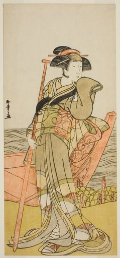 The Actor Onoe Matsusuke I as Akoya in the Play Edo Meisho Midori Soga, Performed at the Morita Theater in the Second Month, 1779