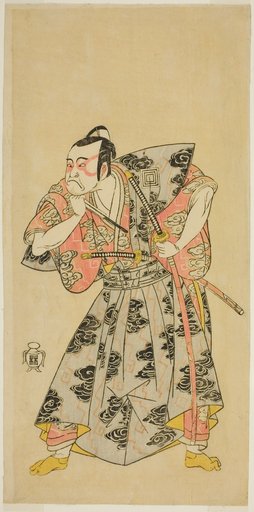 The Actor Ichikawa Danzo III as Fuwa Banazemon in the Play Date Moyo Kumo ni Inazuma, Performed at the Morita Theater in the Tenth Month, 1768