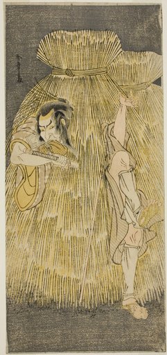 The Actor Ichikawa Danzo IV Doing a Quick Change Between the Roles of Sadakuro and Yoichibei, in the Play Kanadehon Chushingura, Performed at the Morita Theater in the Third Month, 1781