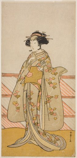 The Actor Yoshizawa Iroha I as Tamamo no Mae (?) in the Play Sakuya Kono Hana no Kaomise (?), Performed at the Nakamura Theater (?) in the Eleventh Month, 1776 (?)