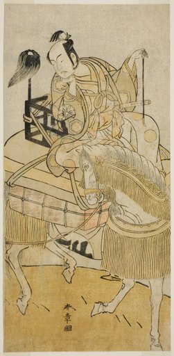 The Actor Matsumoto Koshiro IV as Ogata no Saburo Disguised as Matsuura Saemon in the Play Ichi no Tomi Tsuki no Kaomise, Performed at the Morita Theater in the Eleventh Month, 1774
