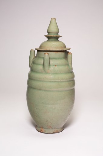 Covered Jar with Spouts
