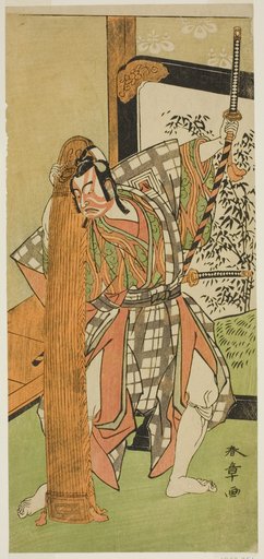 The Actor Ichikawa Yaozo II as Yoshimine no Munesada in the Play Kuni no Hana Ono no Itsumoji, Performed at the Nakamura Theater in the Eleventh Month, 1771